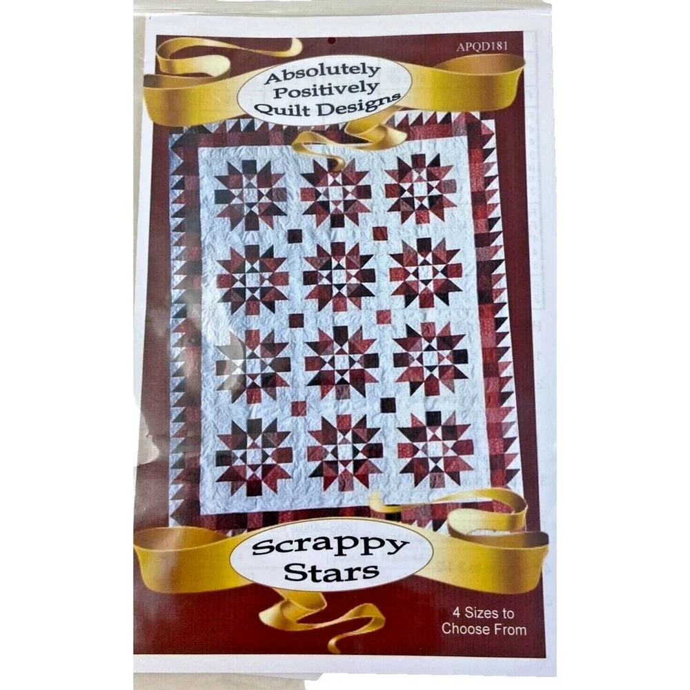 #7493 Absolutely Positively Quilt Designs Scrappy Stars Quilt Pattern